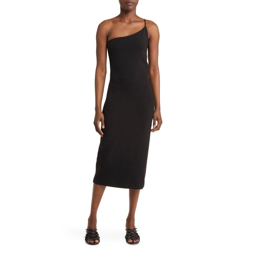 Rag & Bone 'Irina' Black One-Shoulder Ponte Knit Dress Size S